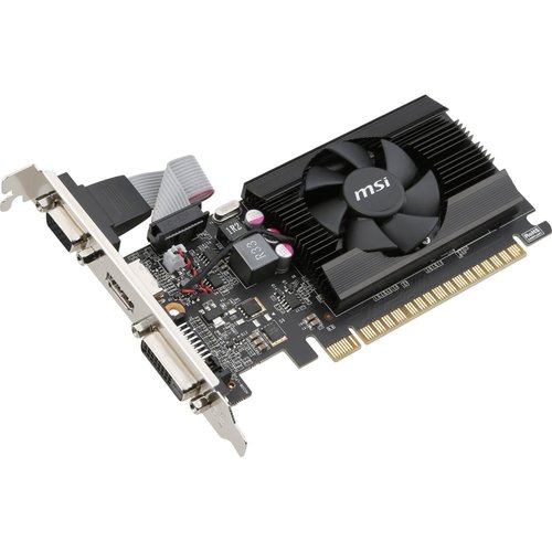 MSI NVIDIA GeForce GT 710 Graphic Card - 2 GB DDR3 SDRAM - Low-profile - 954 MHz Core - 64 bit Bus Width